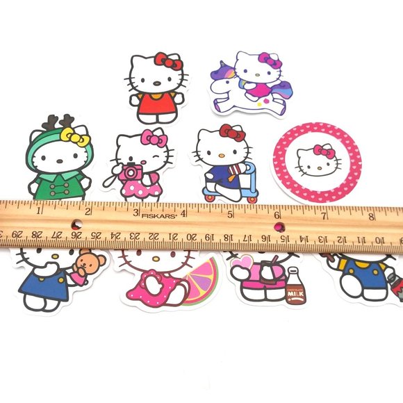 Stickers Hello Kitty Sanrio 10 Lot kawaii computer laptop luggage water bottle - Picture 2 of 2